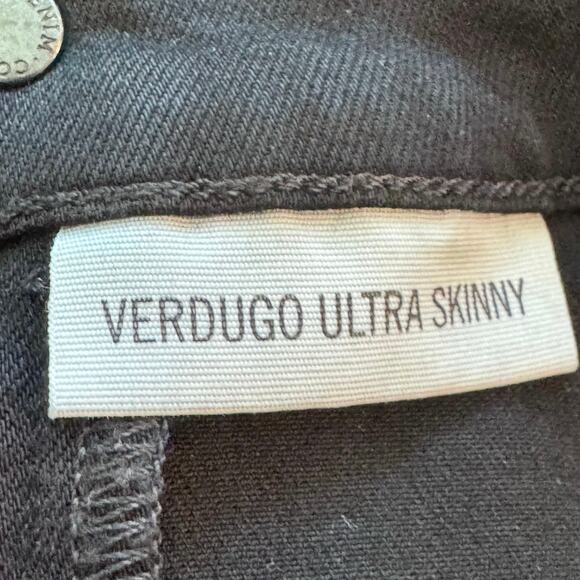 Paige Maternity Verdugo Ultra Skinny Elastic Insets Black Denim Jeans Women’s 24 - Picture 9 of 16